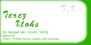 terez klohs business card
